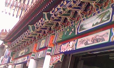 古建筑酒店彩绘古建筑门楼门脸彩画彩绘